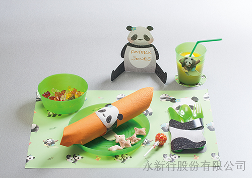 紙餐墊_83-04PPD DIY動物派對組-貓熊